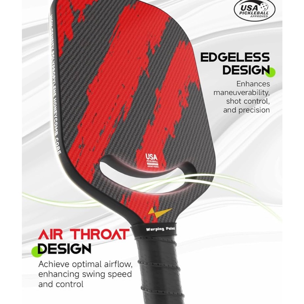 New Pro Warping carbon fiber Pickleball paddle and case - Picture 9 of 11